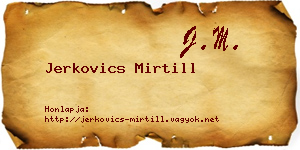Jerkovics Mirtill névjegykártya